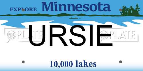 URSIE Minnesota License Plate