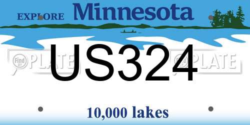US324 Minnesota License Plate