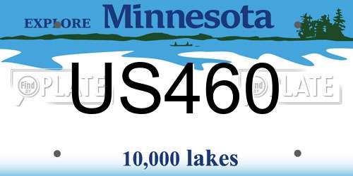 US460 Minnesota License Plate