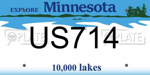 US714 Minnesota License Plate