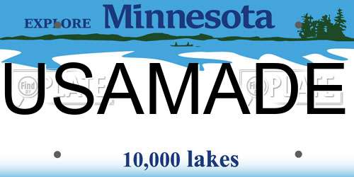 USAMADE Minnesota License Plate