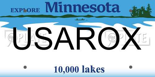 USAROX Minnesota License Plate