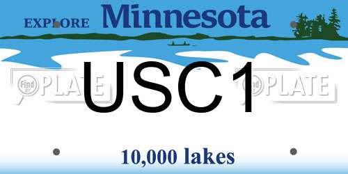 USC1 Minnesota License Plate