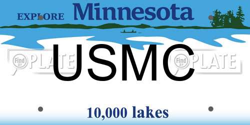 USMC Minnesota License Plate