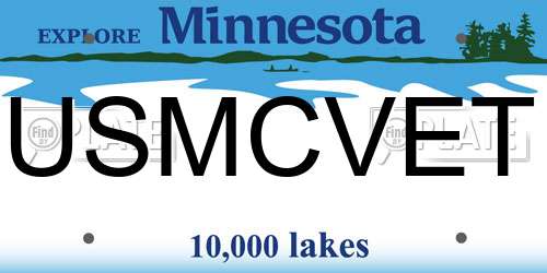 USMCVET Minnesota License Plate