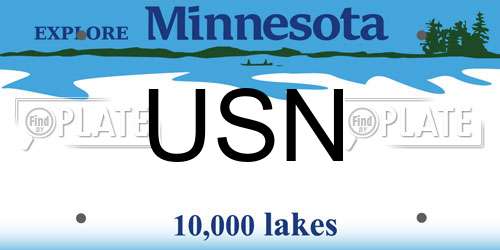 USN Minnesota License Plate