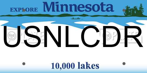 USNLCDR Minnesota License Plate