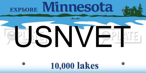 USNVET Minnesota License Plate