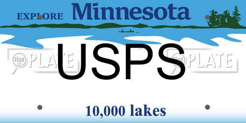 USPS Minnesota License Plate