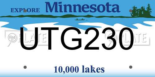 UTG230 Minnesota License Plate