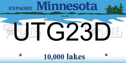 UTG23D Minnesota License Plate