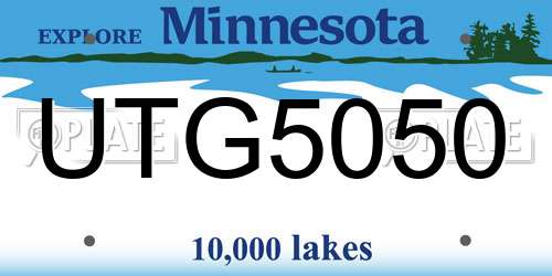 UTG5050 Minnesota License Plate