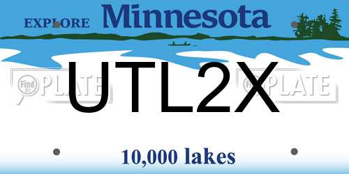 UTL2X Minnesota License Plate