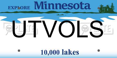UTVOLS Minnesota License Plate
