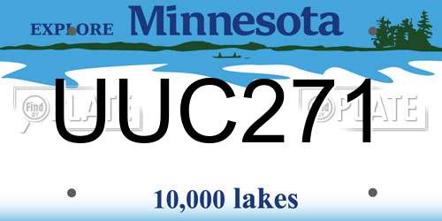 UUC271 Minnesota License Plate