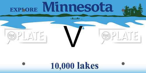 V Minnesota License Plate