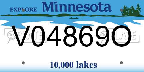 V04869O Minnesota License Plate