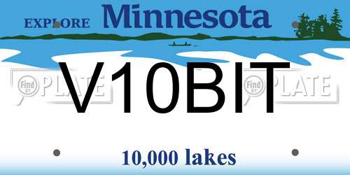 V10BIT Minnesota License Plate