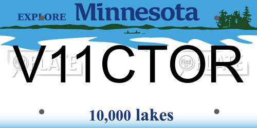 V11CTOR Minnesota License Plate