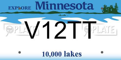 V12TT Minnesota License Plate