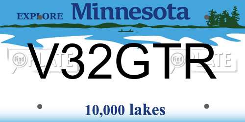 V32GTR Minnesota License Plate