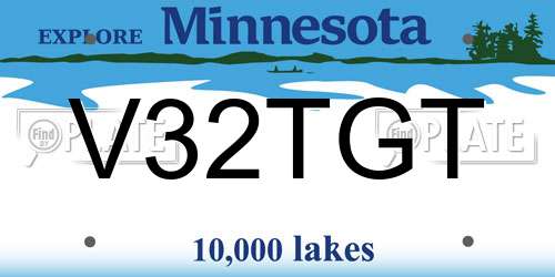 V32TGT Minnesota License Plate