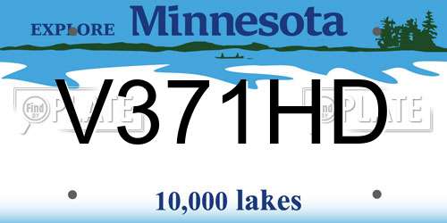 V371HD Minnesota License Plate