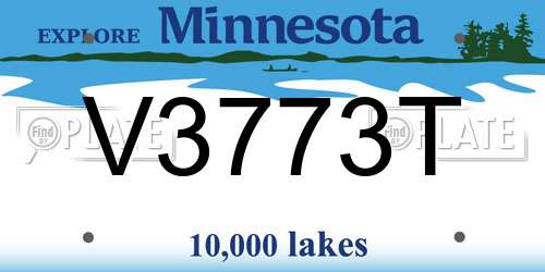 V3773T Minnesota License Plate