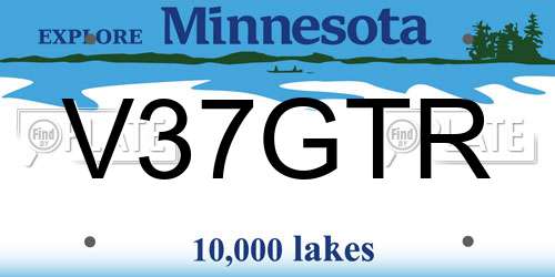 V37GTR Minnesota License Plate