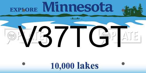 V37TGT Minnesota License Plate