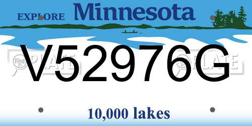 V52976G Minnesota License Plate