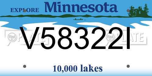 V58322I Minnesota License Plate