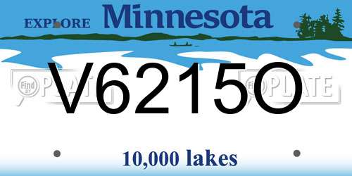 V6215O Minnesota License Plate