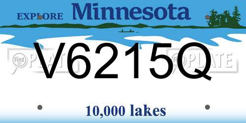 V6215Q Minnesota License Plate