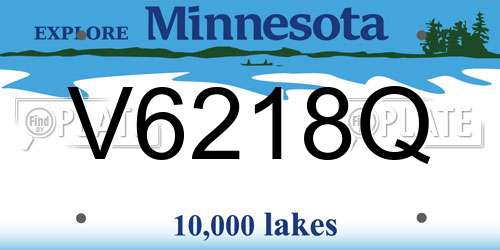 V6218Q Minnesota License Plate