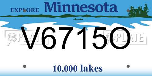 V6715O Minnesota License Plate