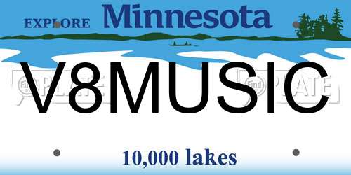 V8MUSIC Minnesota License Plate