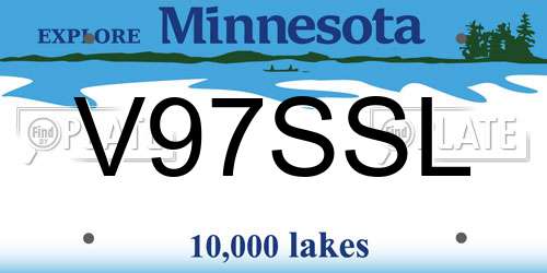 V97SSL Minnesota License Plate