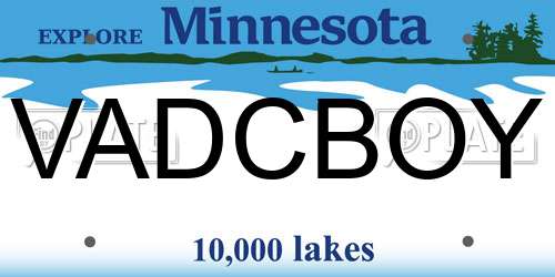 VADCBOY Minnesota License Plate
