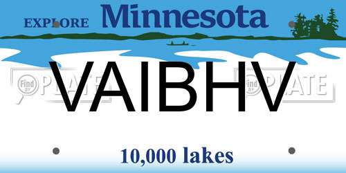 VAIBHV Minnesota License Plate