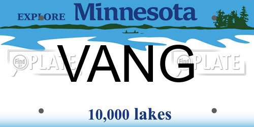 VANG Minnesota License Plate