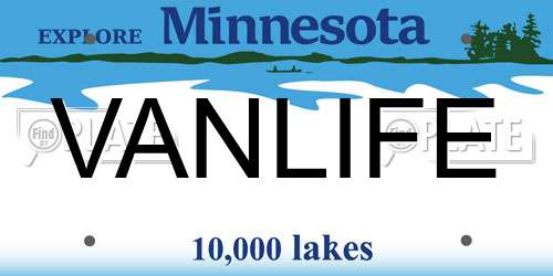 VANLIFE Minnesota License Plate
