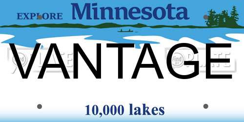VANTAGE Minnesota License Plate