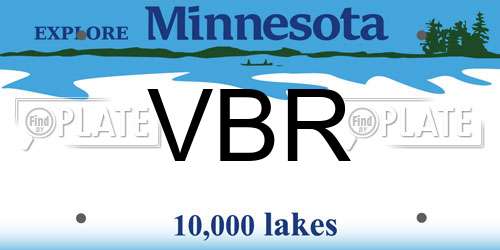 VBR Minnesota License Plate