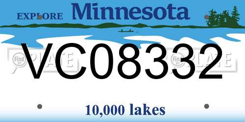 VC08332 Minnesota License Plate