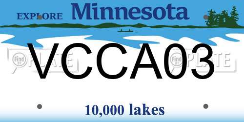 VCCA03 Minnesota License Plate