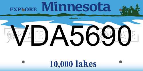 VDA5690 Minnesota License Plate