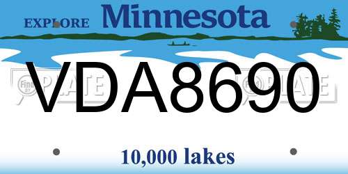 VDA8690 Minnesota License Plate