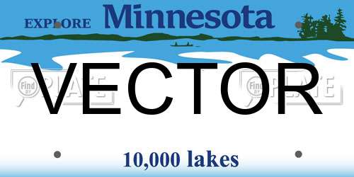 VECTOR Minnesota License Plate