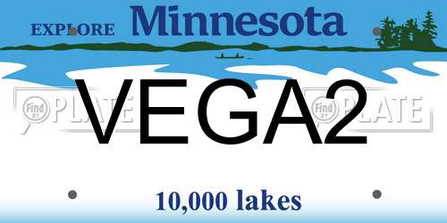 VEGA2 Minnesota License Plate